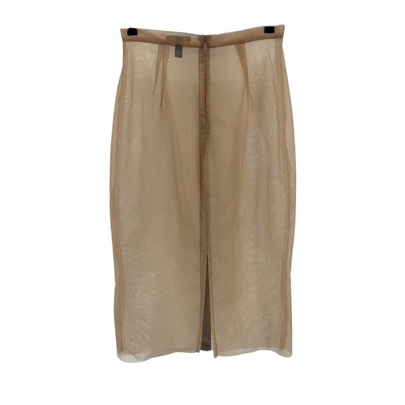The Bar 'Louis' Beige Nylon Skirt Size 6 - Picture 3 of 5